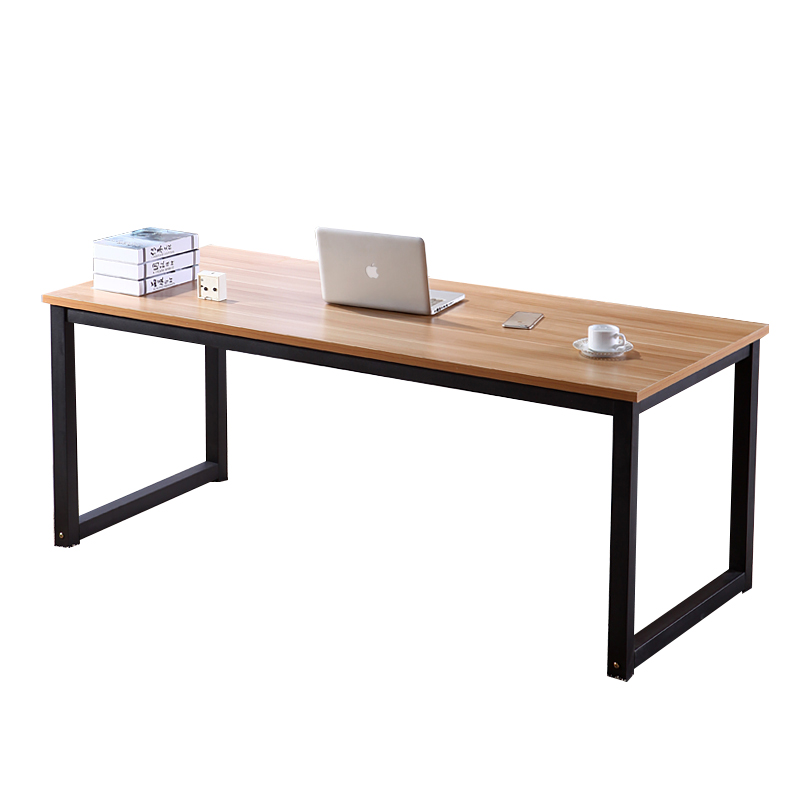 Metal frame wooden top desk